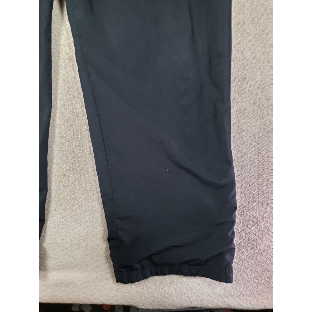 Adidas Track Pants Mens 34x32 Black 100% Polyester Elastic Waist Running Jogging - Picture 2 of 7